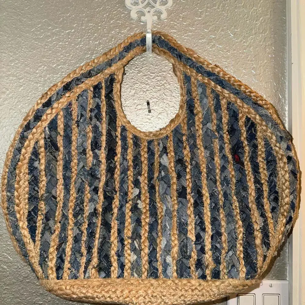 Antik Kraft Ruhi Jute and Recycled Cotton Woven Tote Bag